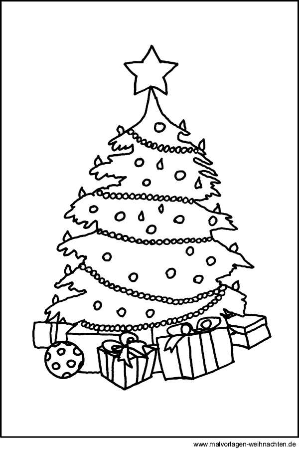Tannenbaum - Malvorlagen und Ausmalbilder zu Weihnachten